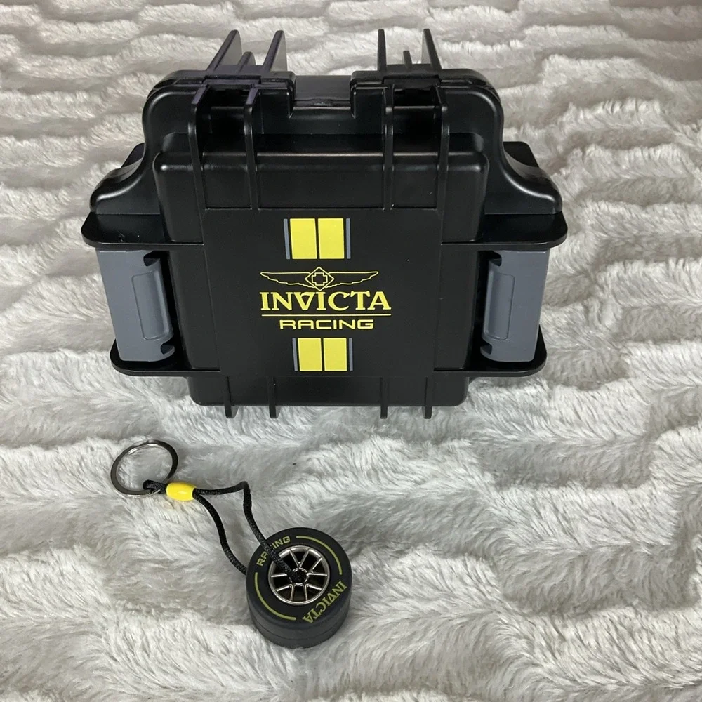 Invicta Authentic Racing Single Slot Hard Case Lock Watch Box New Without Box